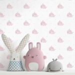 کاغذدیواری کودک طرح نهنگ‌های دریایی | صورتی کد 12049