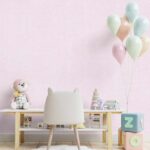 کاغذدیواری کودک طرح ساده | صورتی کد 12050 - تصویر 3