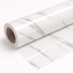 برچسب ضخیم طرح ماربل سفید مدل اچ اند اس