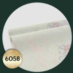 کاغذ دیواری طرح گلدار گلبهی کد 6058