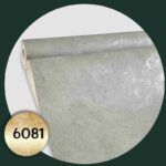 کاغذ دیواری طرح پتینه نقره ای کد 6081
