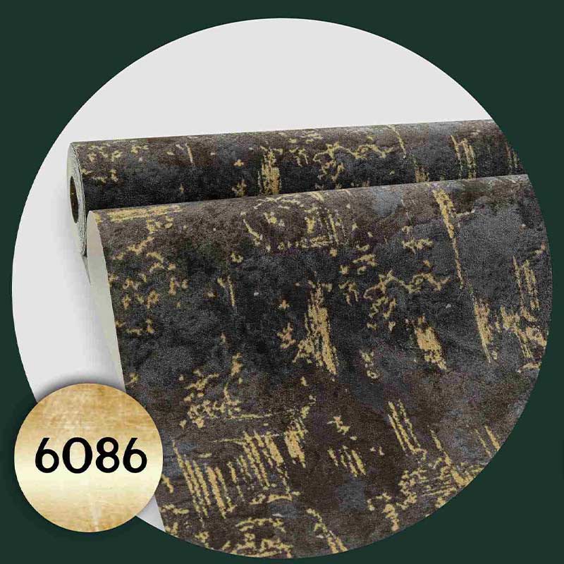 کاشیانه-فانتوم-6086 کاغذ دیواری طرح پتینه مشکی طلایی کد 6086 - تصویر 1