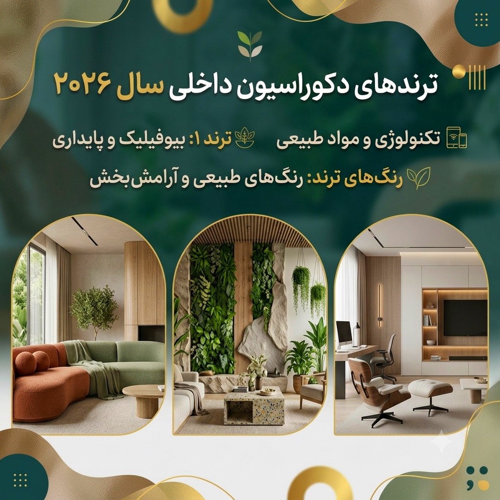 ترندهای دکوراسیون داخلی سال ۲۰۲۶