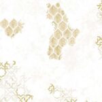 کاغذدیواری طرح برگ مدرن طلایی شاین کد 2034