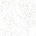 کاغذدیواری طرح شکوفه کرم شاین نقره ای کد 2054