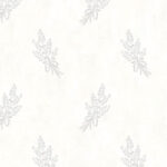 کاغذدیواری طرح برگ شمشادی نقره ای شاین کد 2096